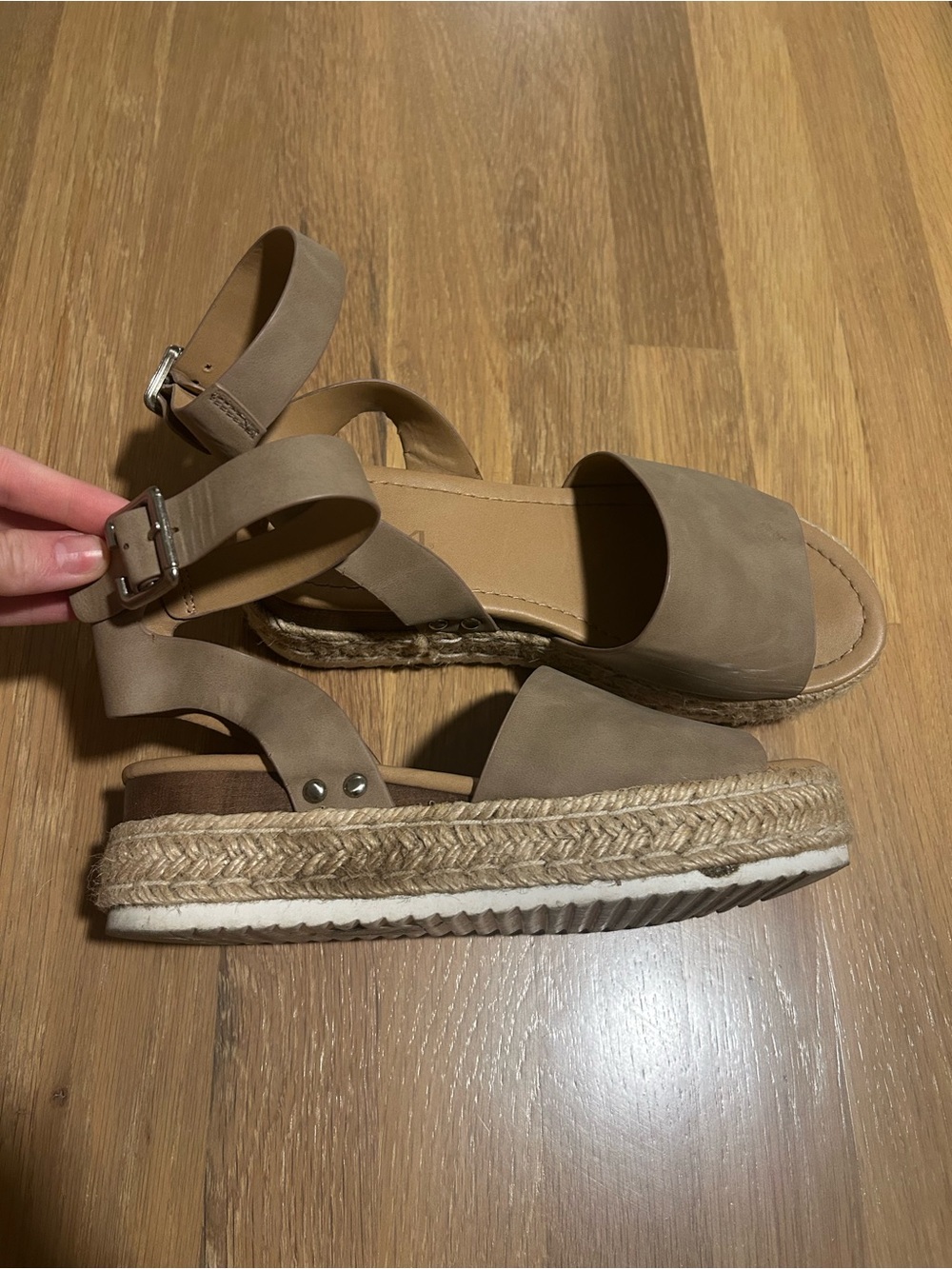Women's nude Soda Espadrille Sandals